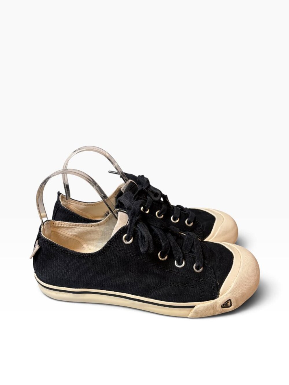 Keen Women's Size 10 Coronado Black Canvas Sneaker Vulcanized Lace Up Shoes Walk